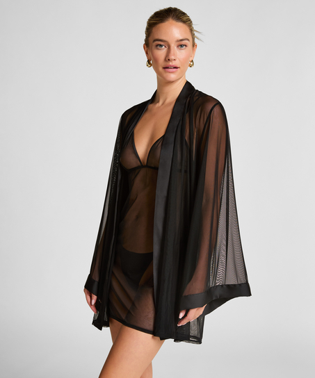 Kimono Maxime Tulle, Noir