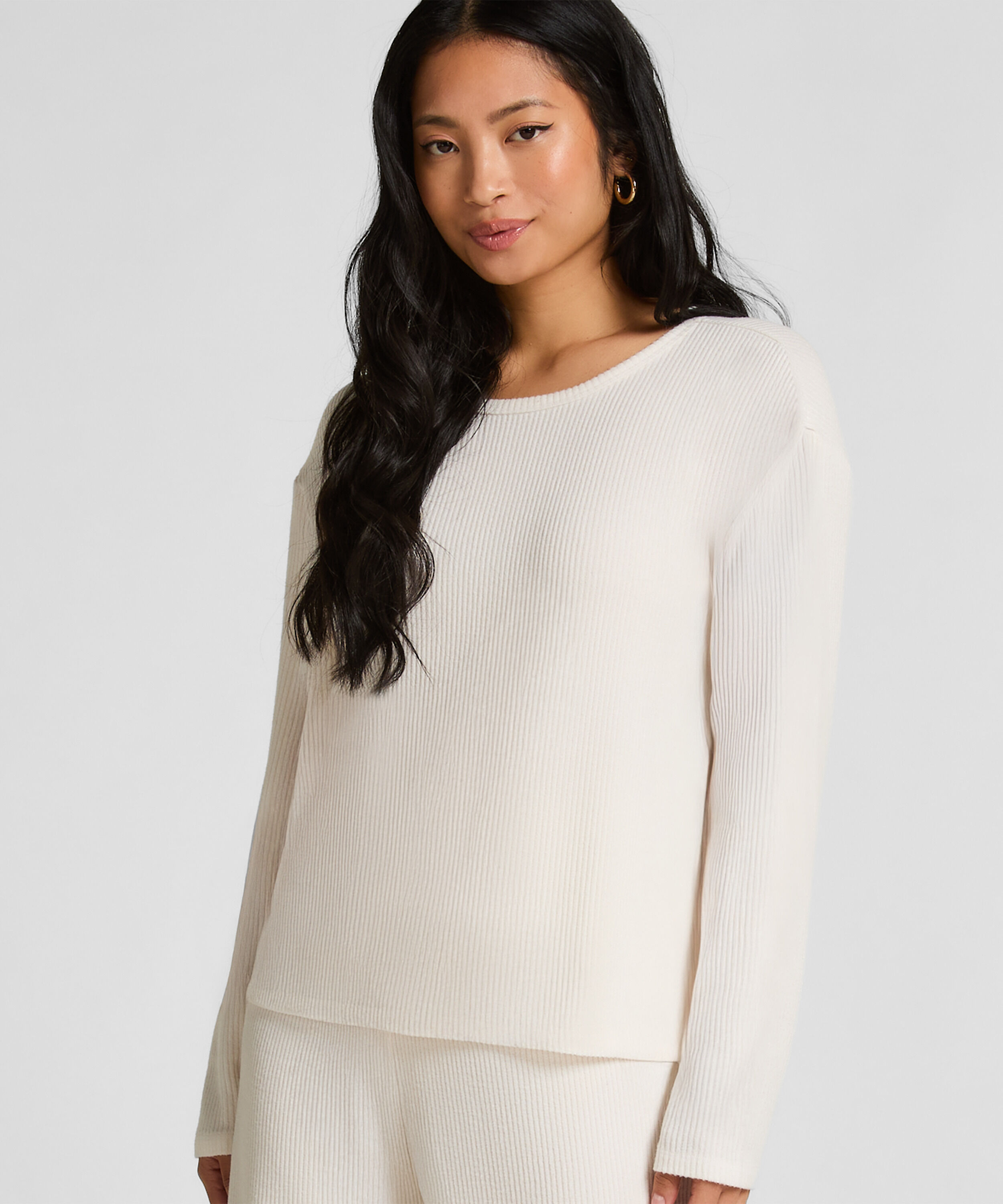 Haut de pyjama Jersey, Blanc