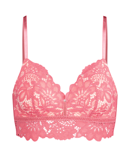 Soutien-gorge pr&eacute;form&eacute; sans armatures longline Shiloh, Rose