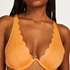 Haut de bikini à armatures non rembourré Scallop, Orange