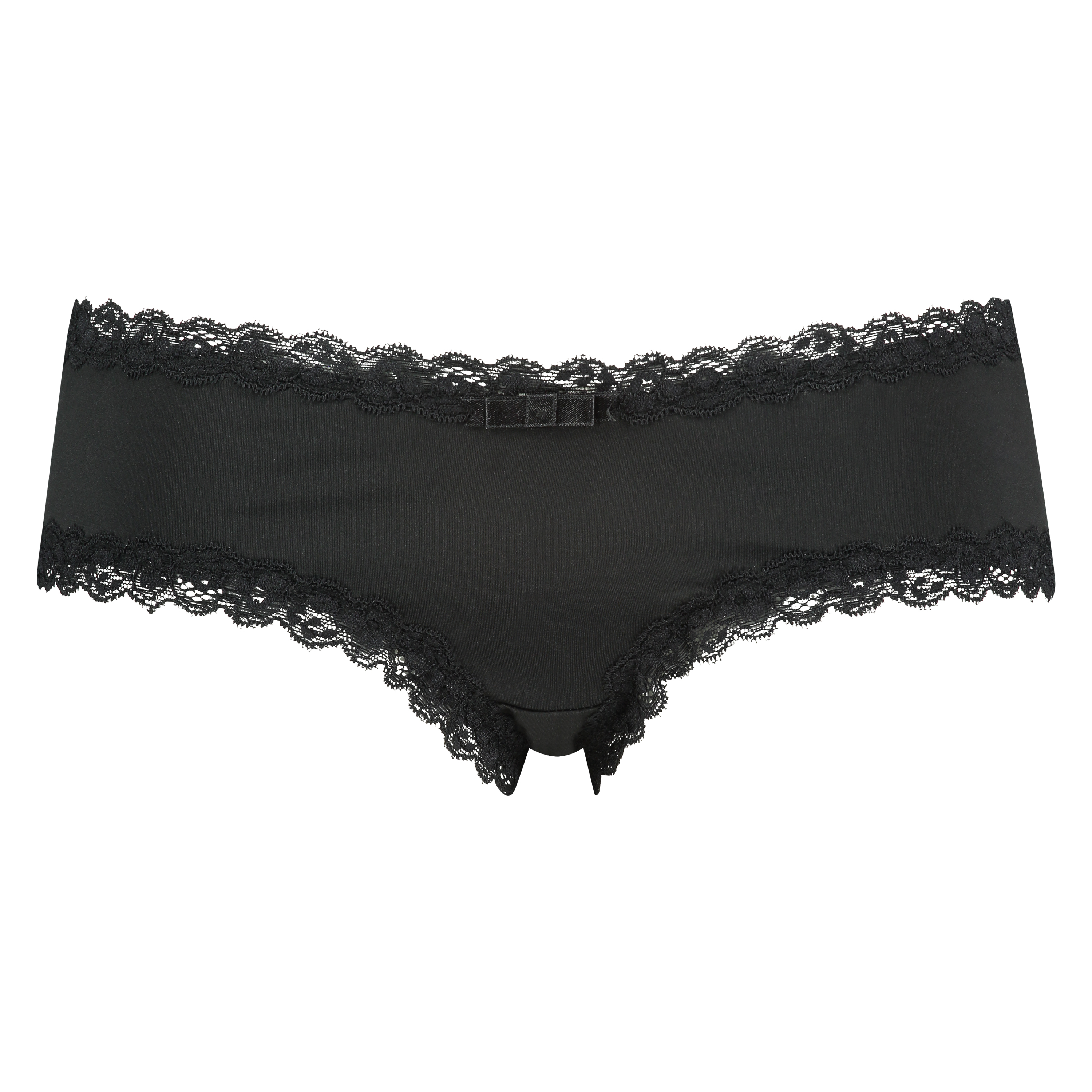 Slip br&eacute;silien V-shape micro, Noir, main