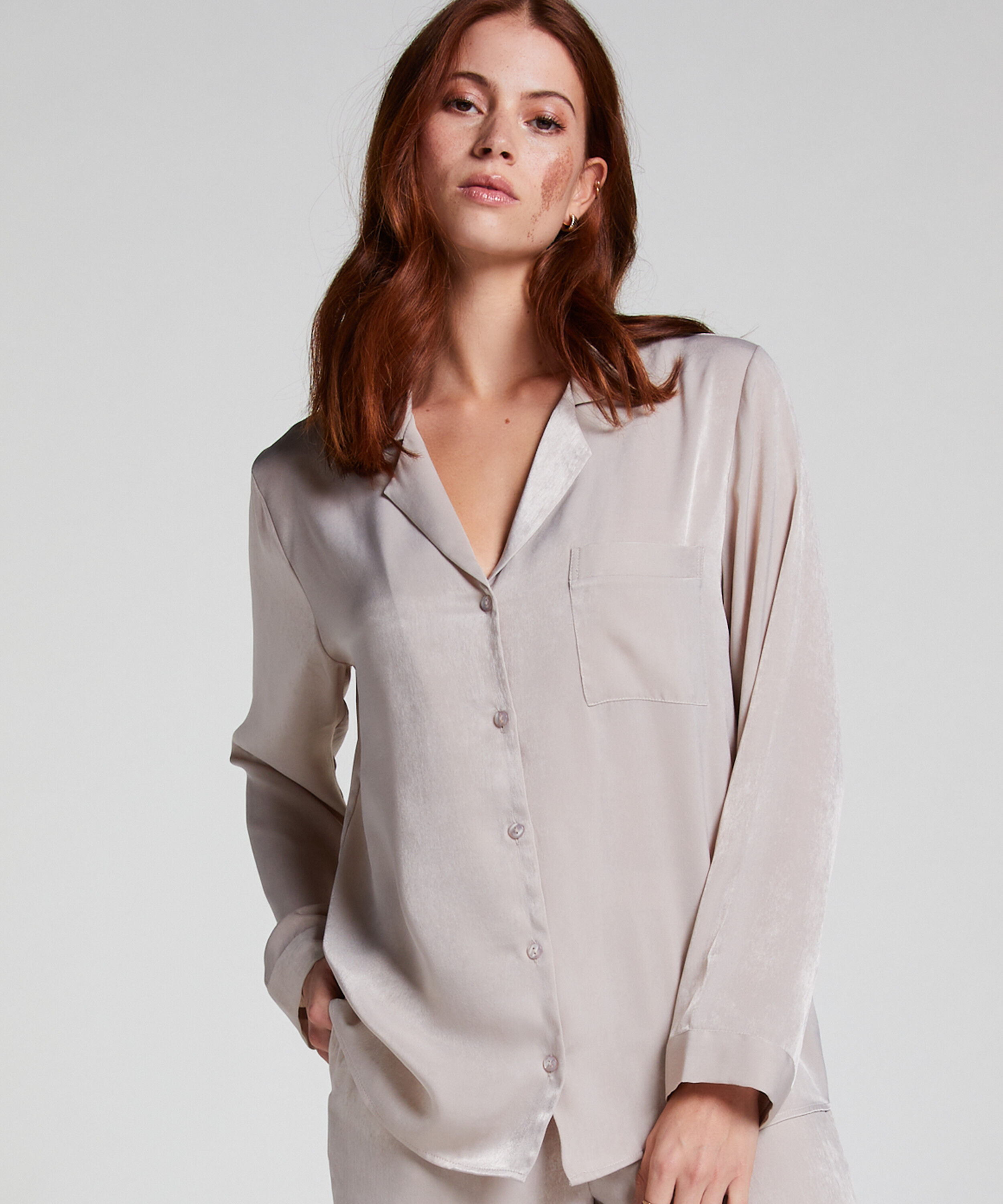 Veste à manches longues Satin, Beige