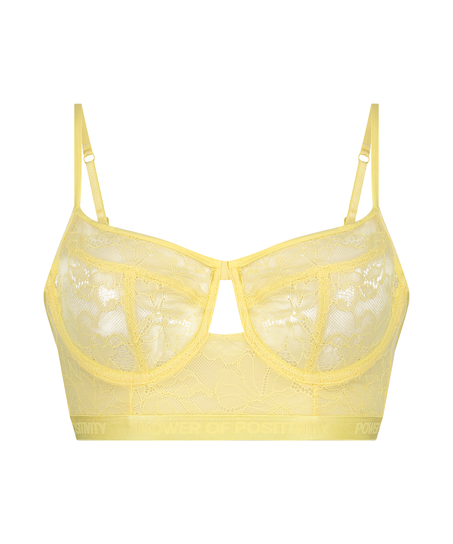 Soutien-gorge à armatures non-préformé longline Fire, Jaune