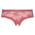 Slip br&eacute;silien V-shape Floral Mesh, Rose