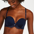 Soutien-gorge sans bretelles rembourré à armatures Rya, Bleu