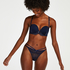 Soutien-gorge sans bretelles rembourré à armatures Rya, Bleu