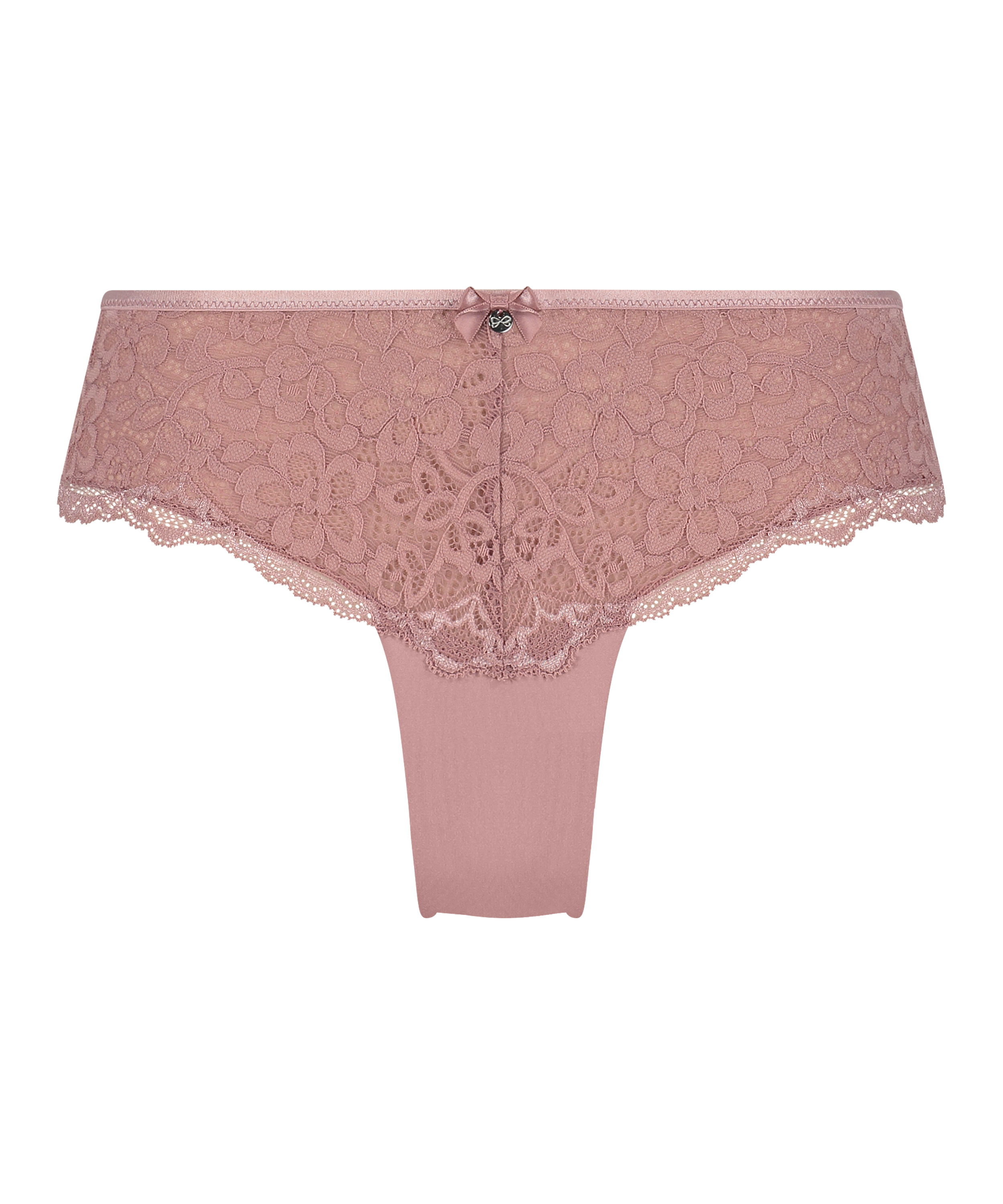 Slip brésilien Marine, Rose, main
