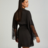 Kimono Lace Satin, Noir