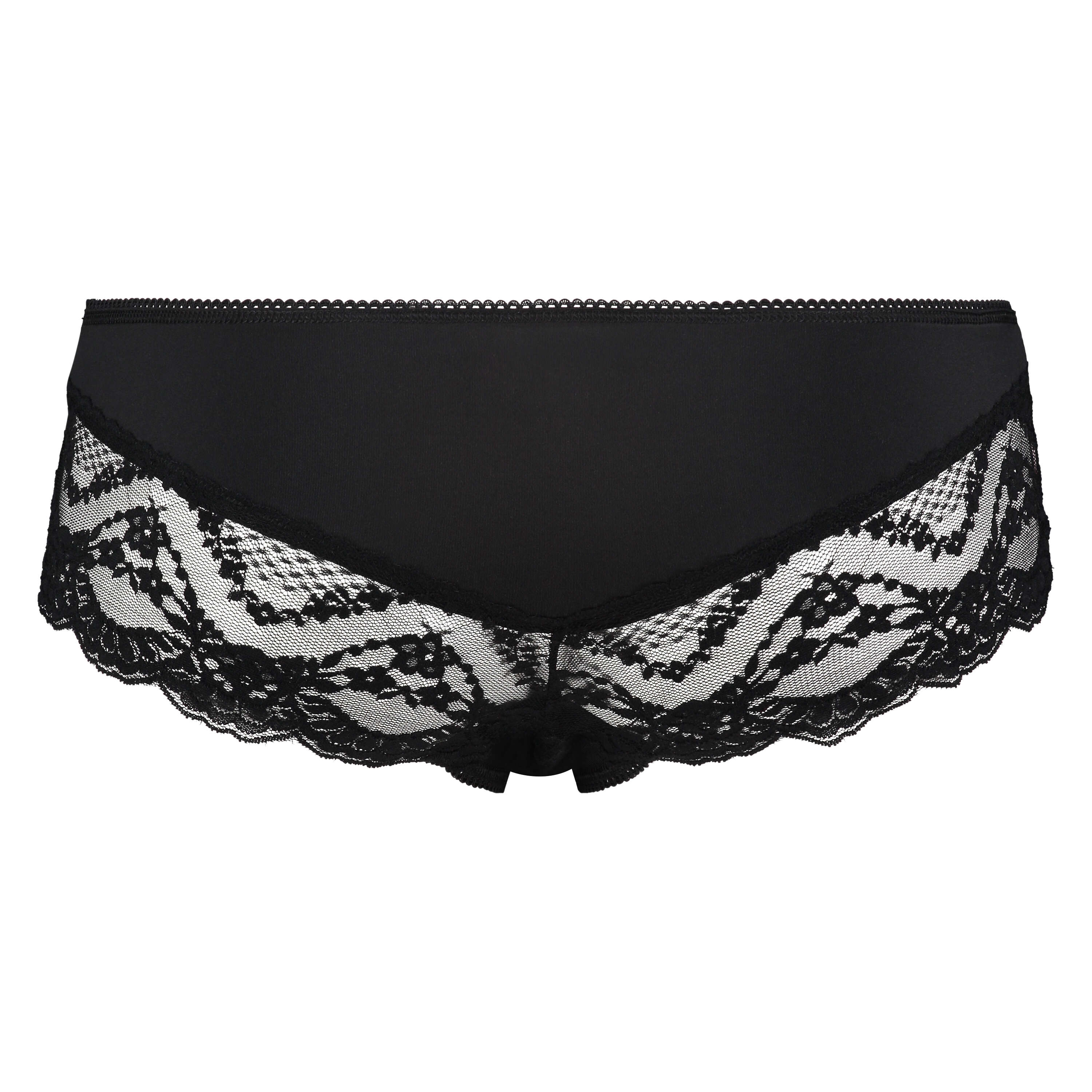 Slip br&eacute;silien micro Lacey, Noir, main