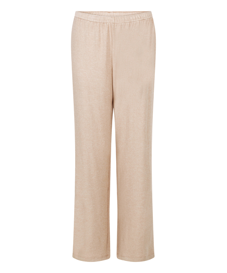 Pantalon Brushed Jersey, Beige