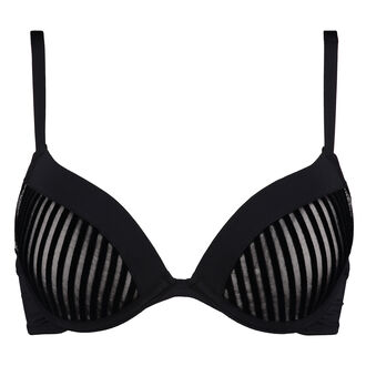Soutien-gorge &agrave; armatures pr&eacute;form&eacute; push-up Pia, Noir