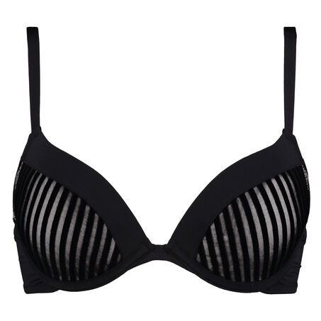 Soutien-gorge &agrave; armatures pr&eacute;form&eacute; push-up Pia, Noir