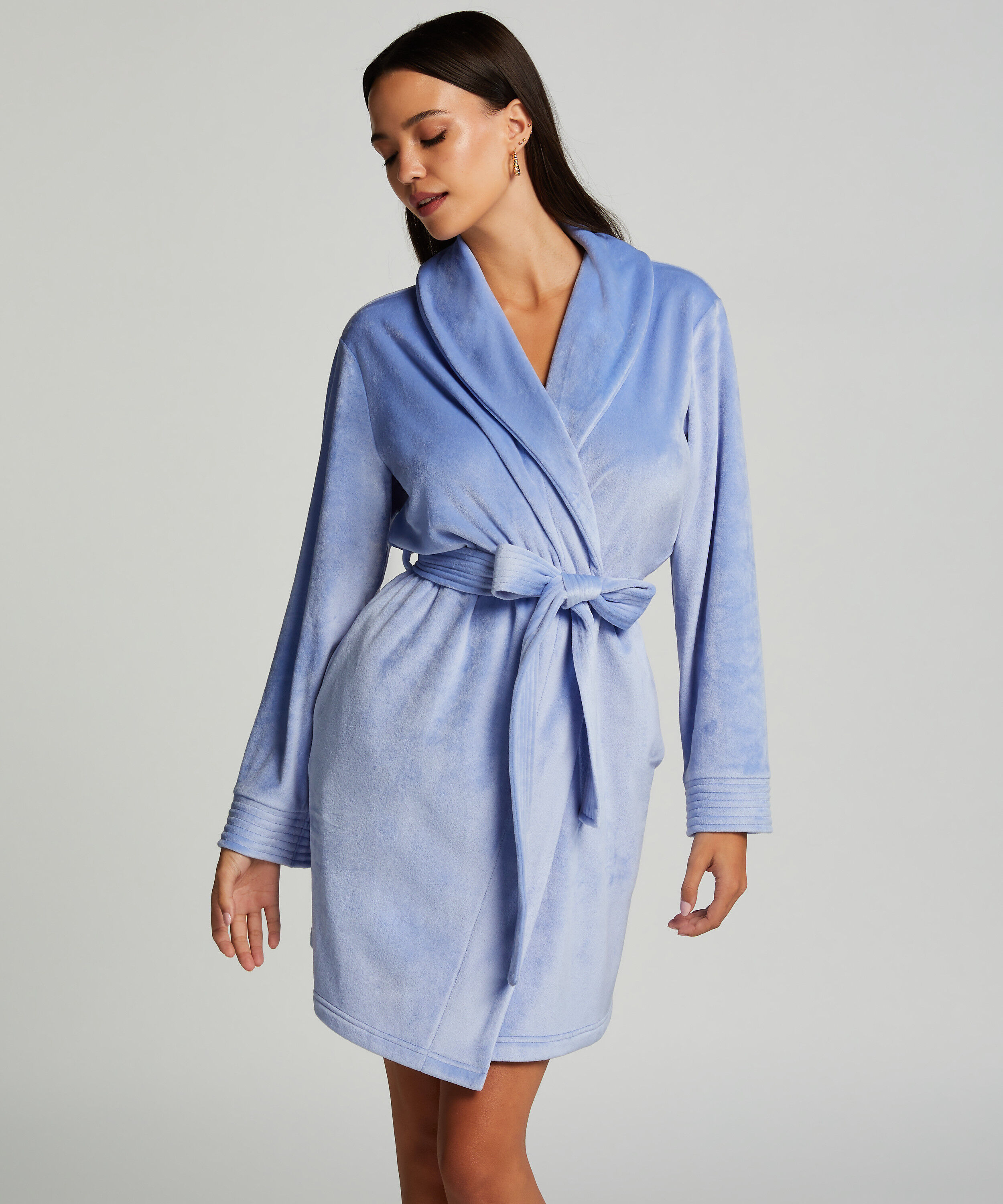 Peignoir Velours, Bleu