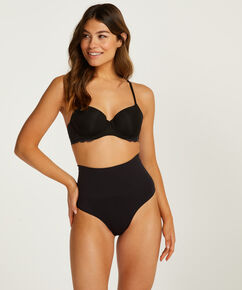 String raffermissant taille haute sans coutures - Level 2, Noir