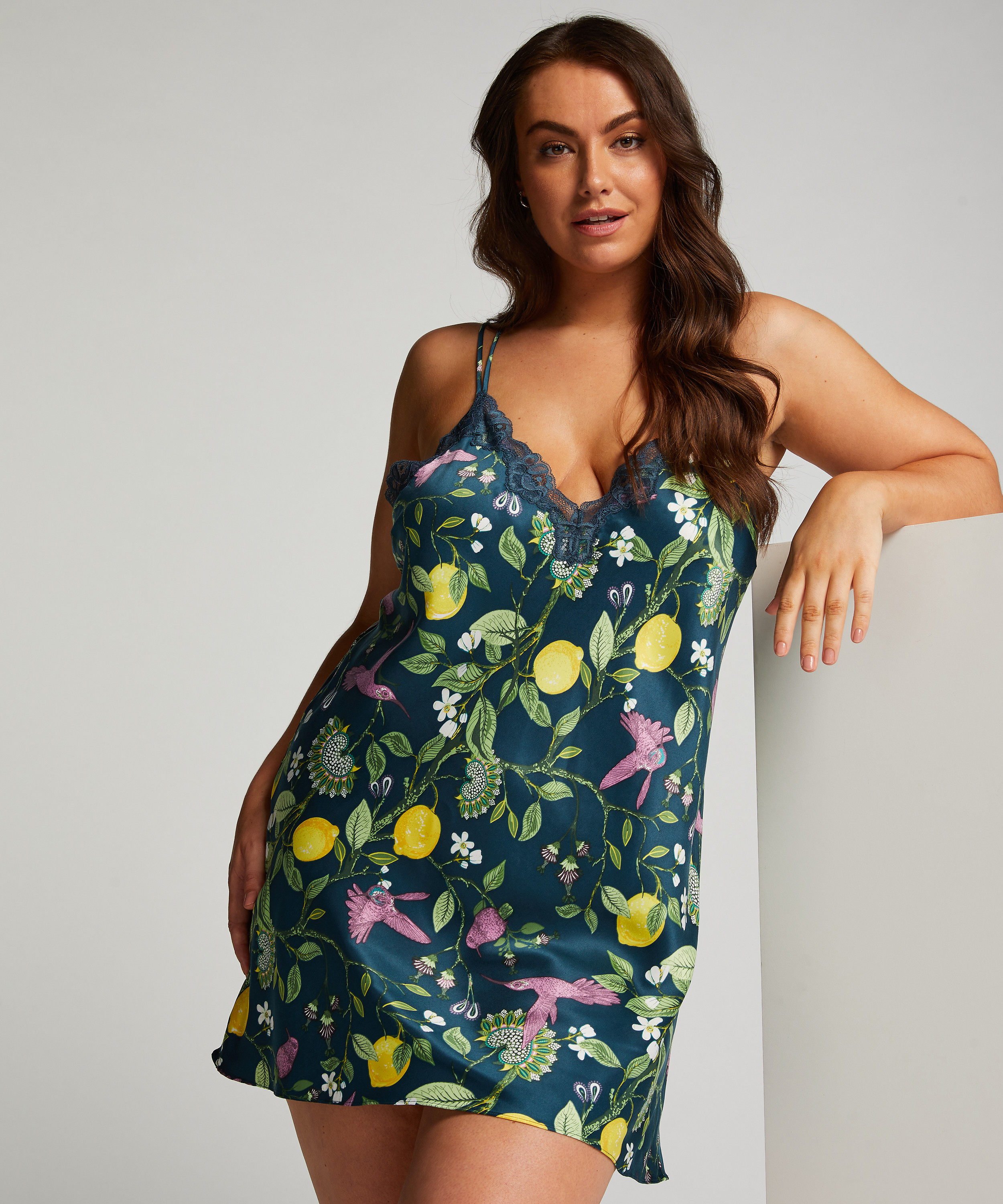 Nuisette Satin, Bleu, main