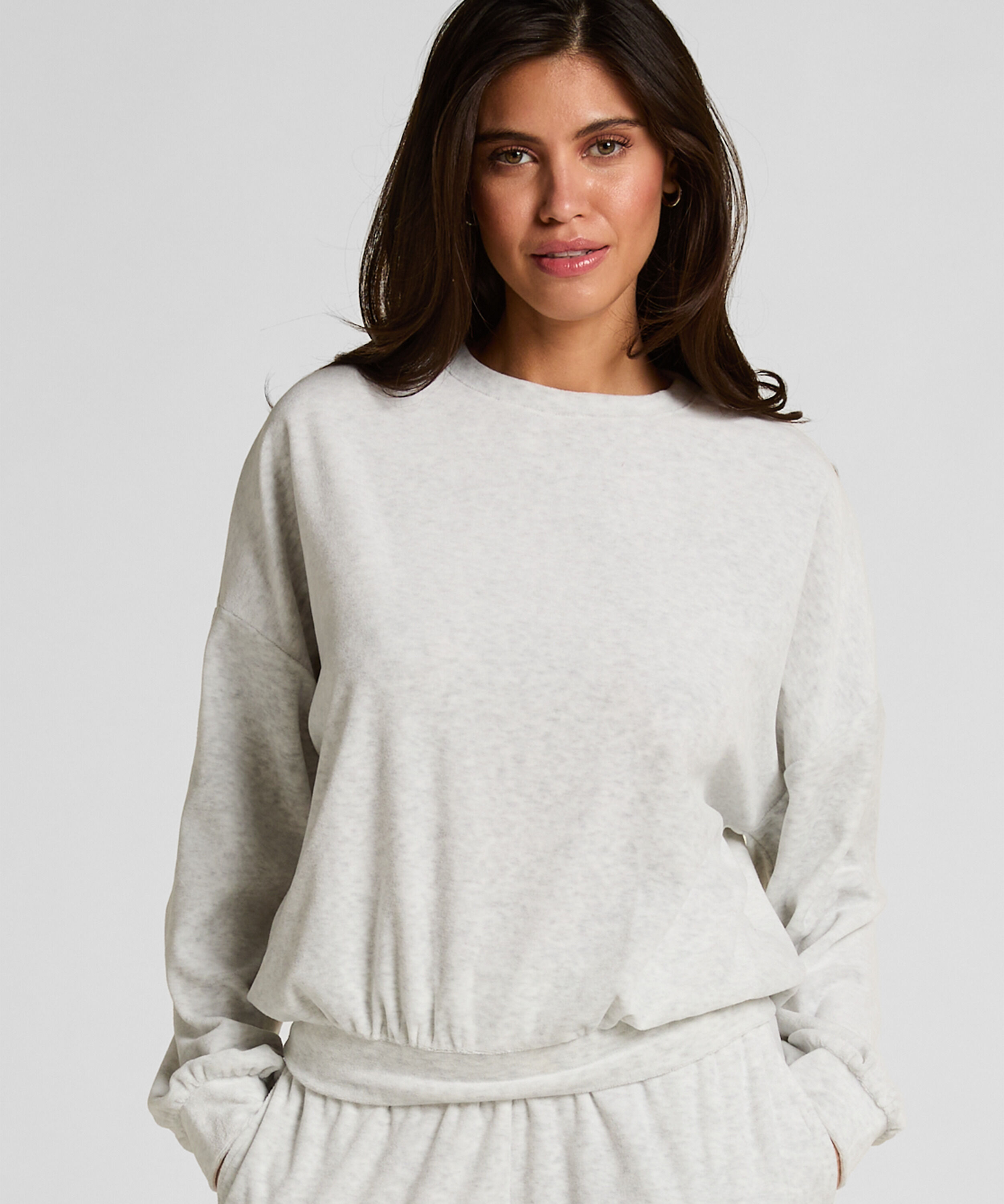 Haut en velours, Gris Haut en velours, Gris