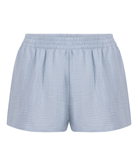 Short en mousseline, Bleu