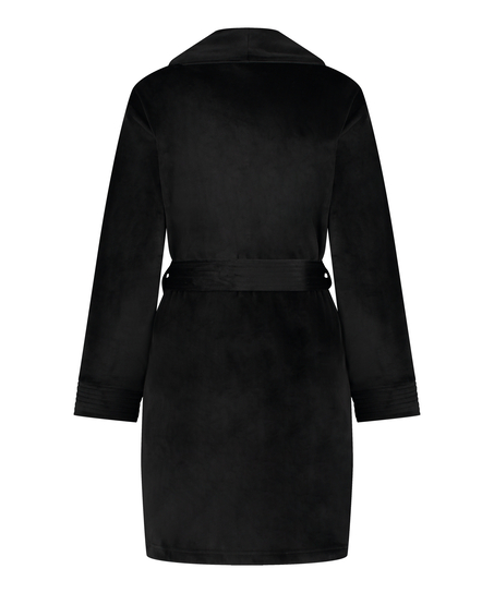 Peignoir Velours, Noir