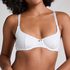 Soutien-gorge à armatures non-rembourré Pointelle, Blanc