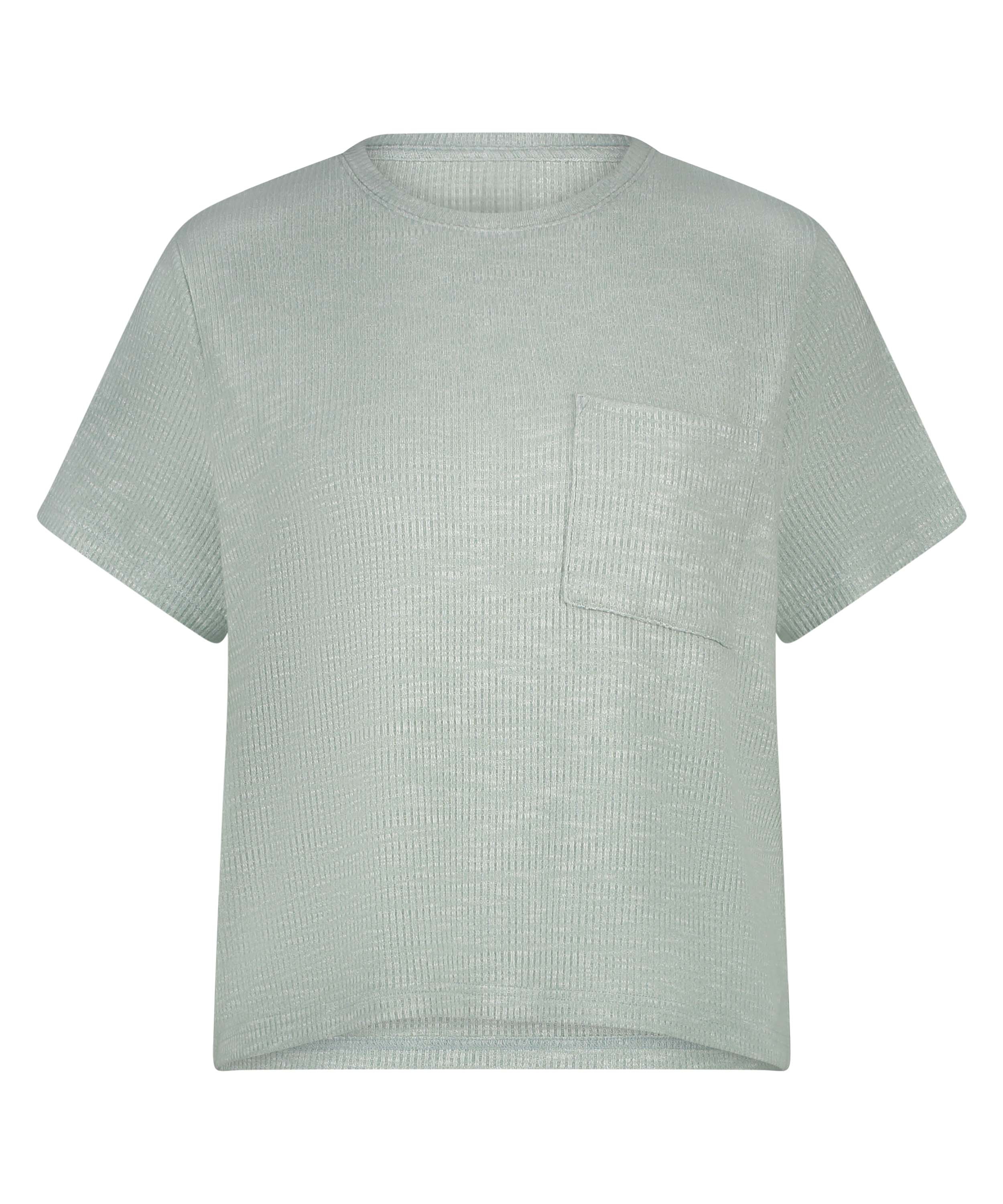 Top manches courtes Rib, Vert, main