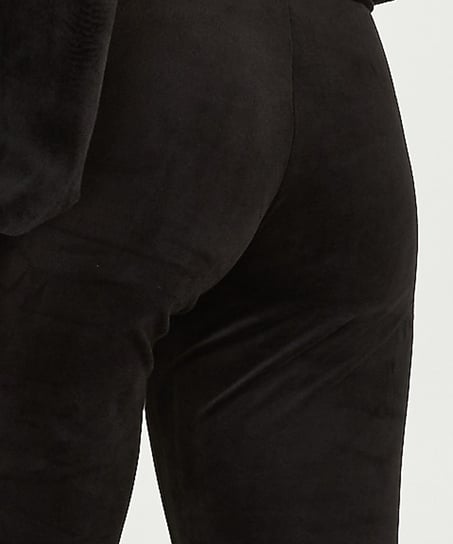 Velour leggings, Noir