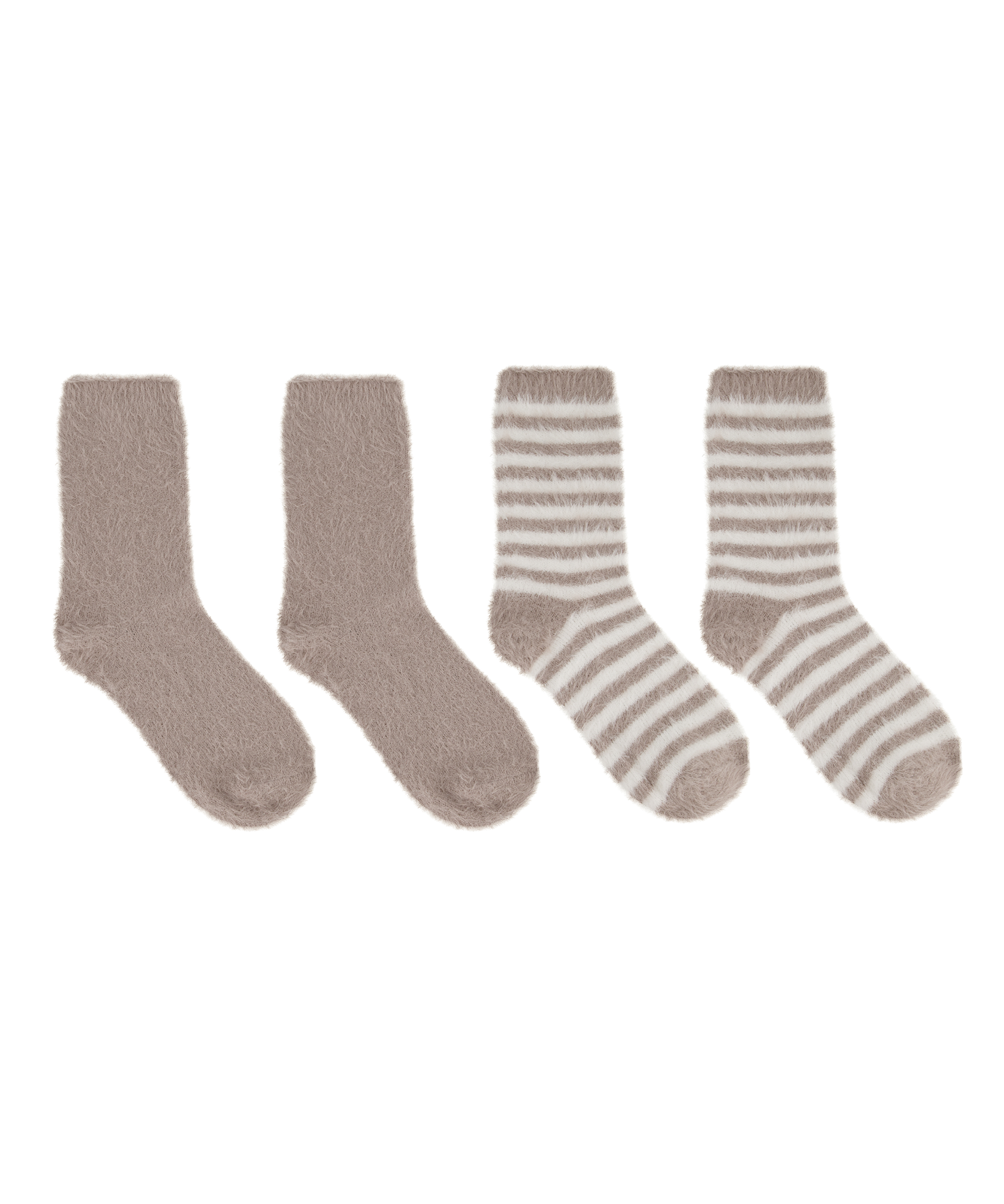 2 paires de chaussettes Cosy, Beige, main