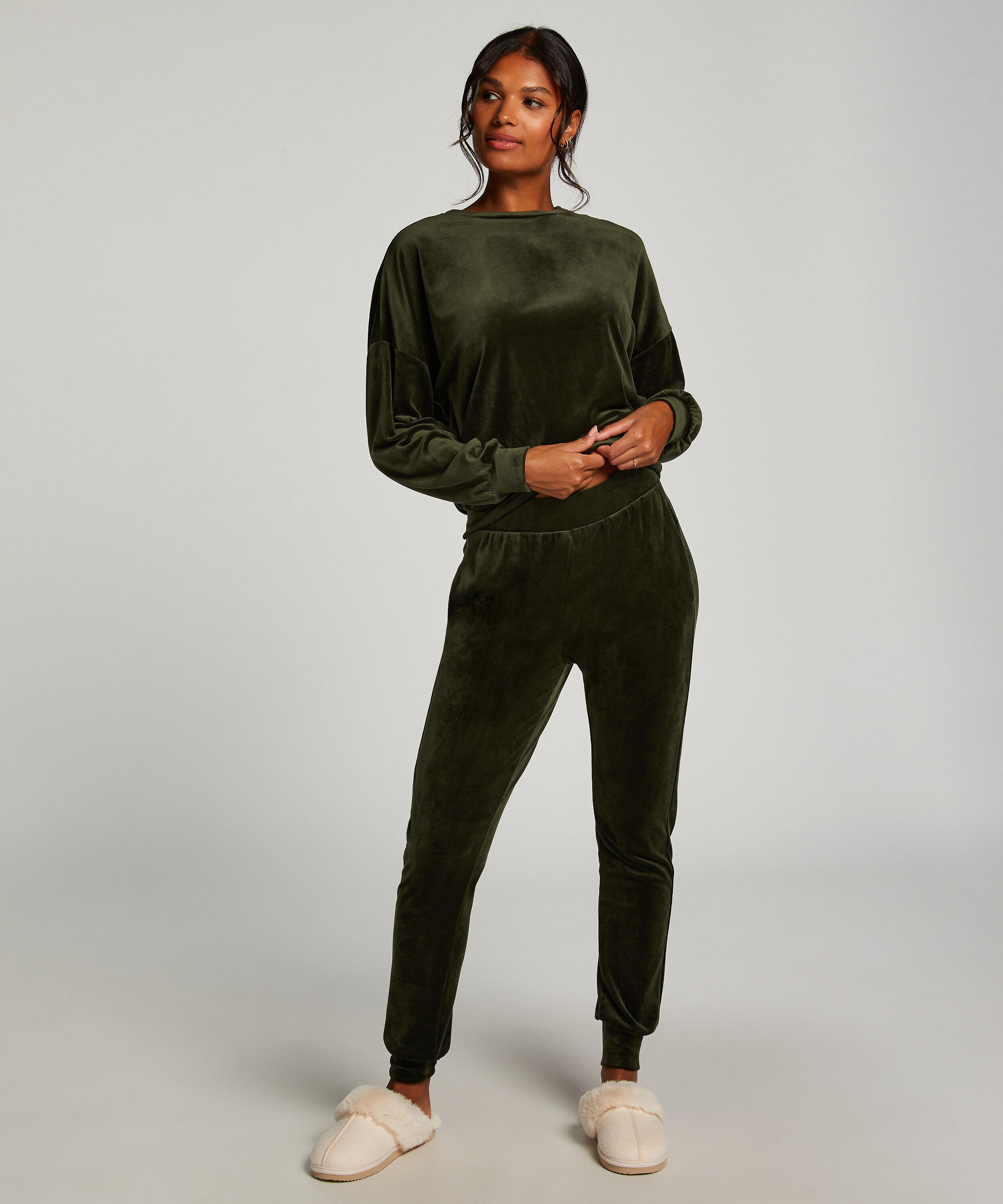 Petite Pantalon de jogging Velours, Vert