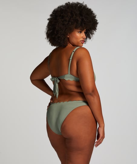 Haut de bikini Triangle Scallop, Vert