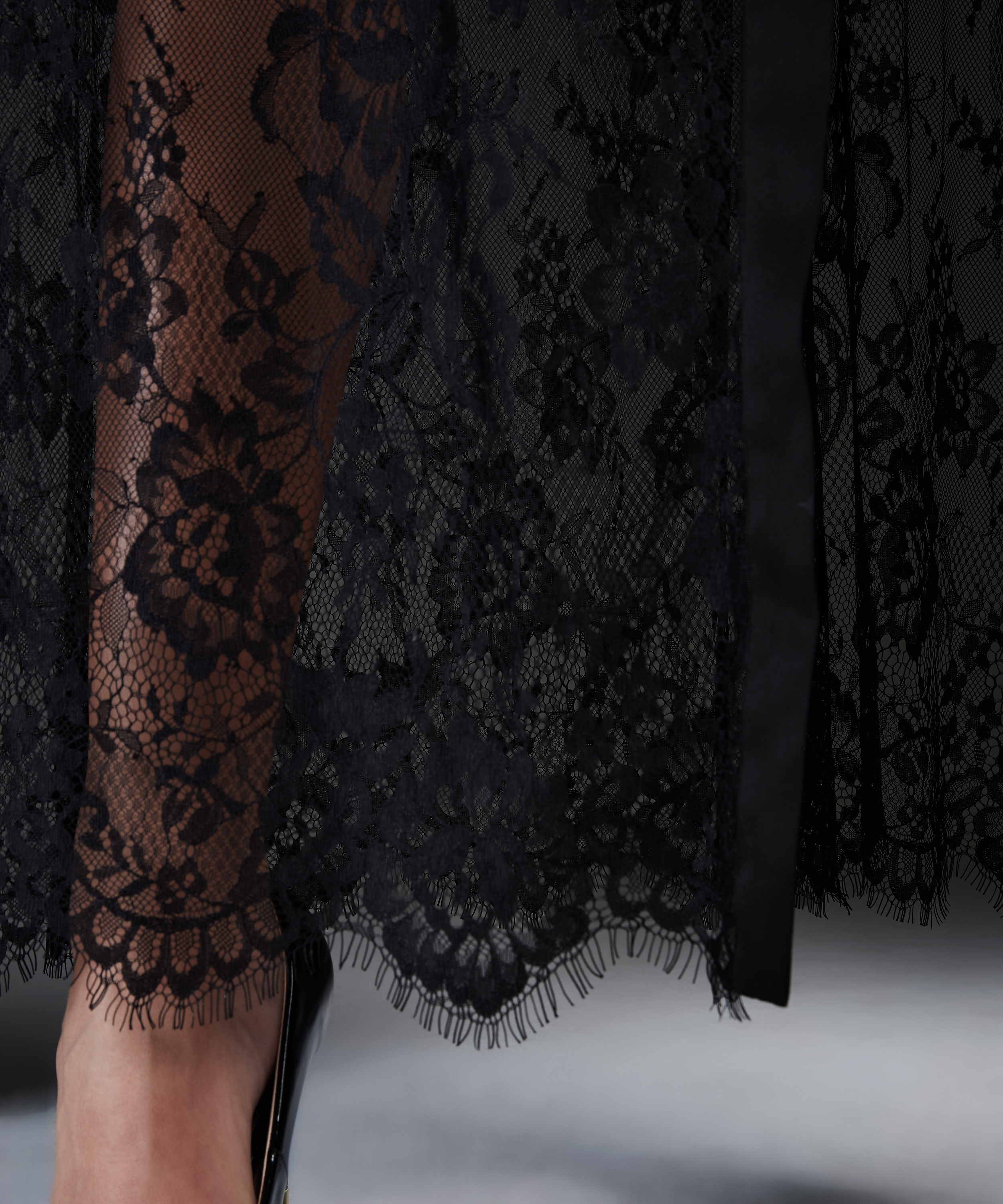 Kimono Allover Lace, Noir, main