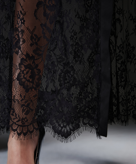 Kimono Allover Lace, Noir