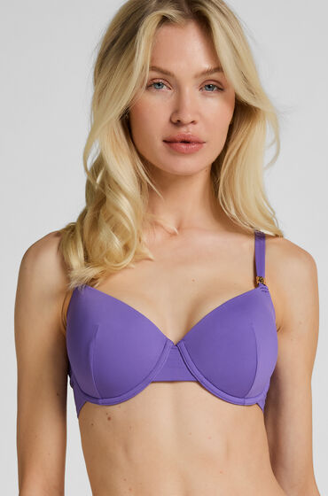 Hunkemöller Haut de Bikini Luxe à Armatures et Rembourrage Violet Hunkemöller Haut de Bikini Luxe à Armatures et Rembourrage Violet