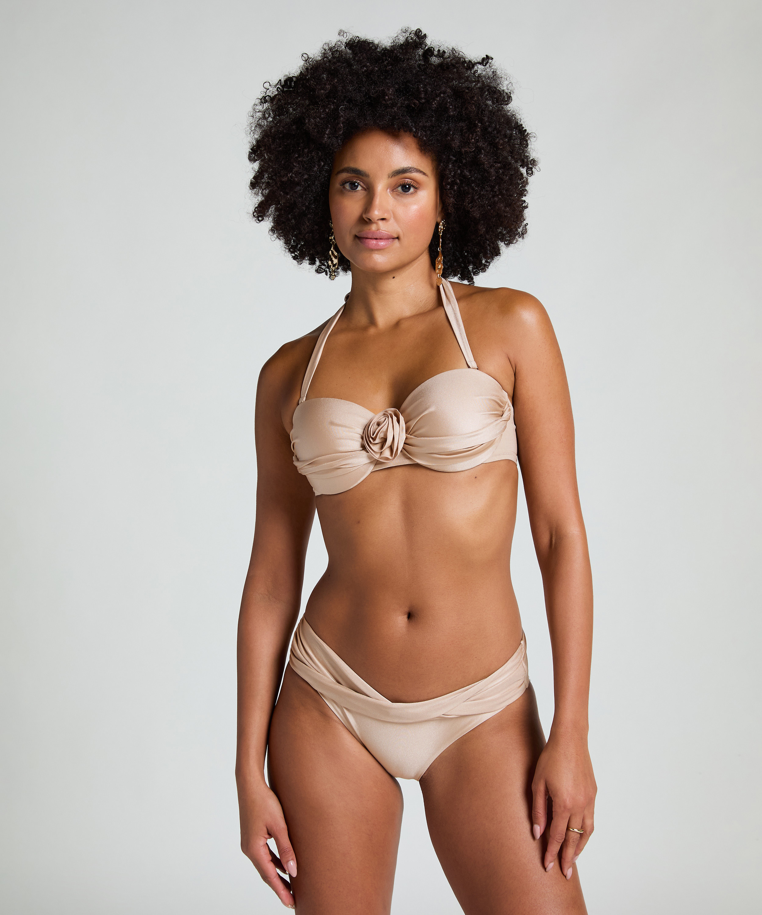 Haut de bikini bandeau Lima, Beige, main