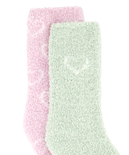 Lot de 2 Paires de Chaussettes Cosy, Rose