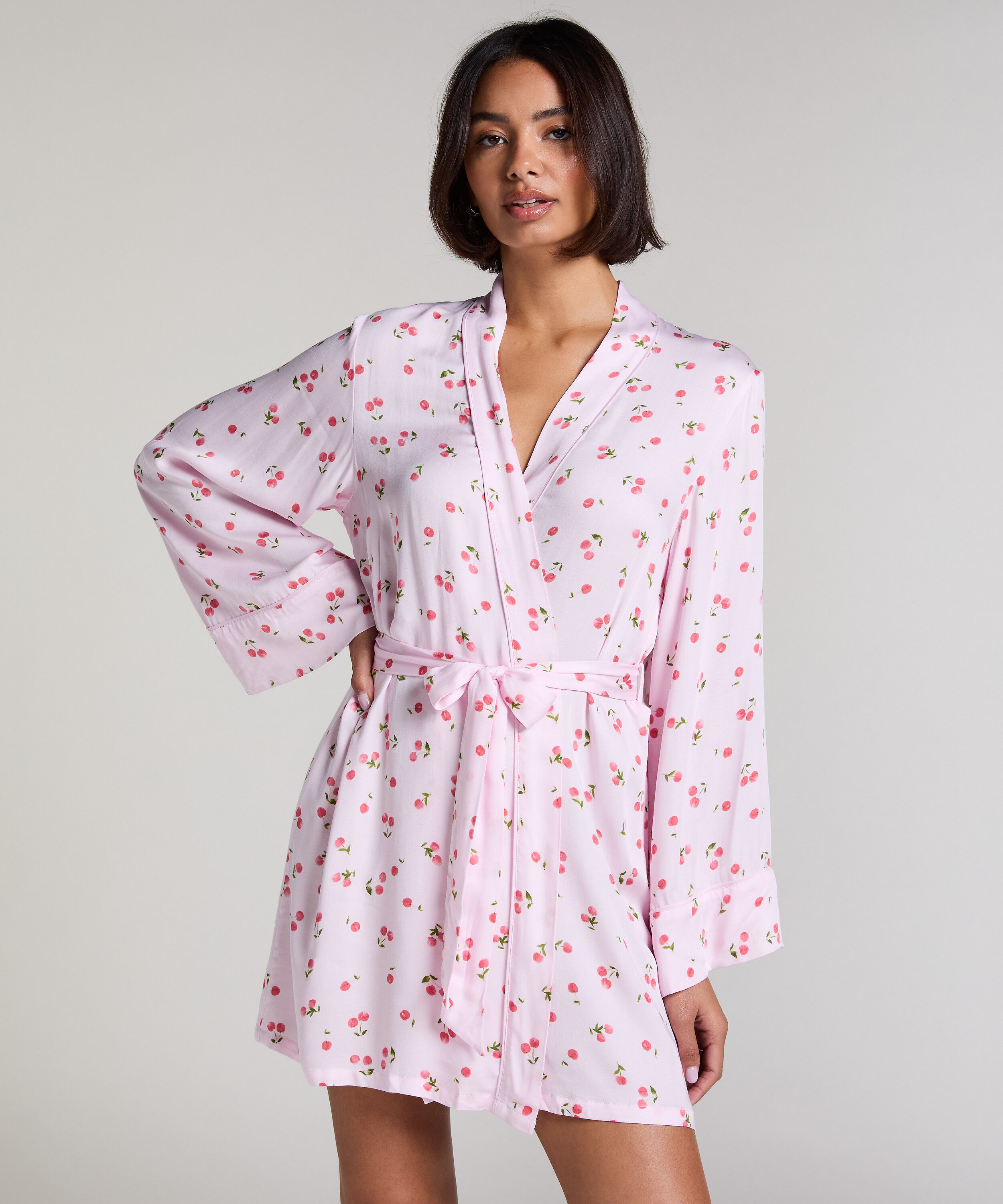 Kimono Satin, Rose Kimono Satin, Rose