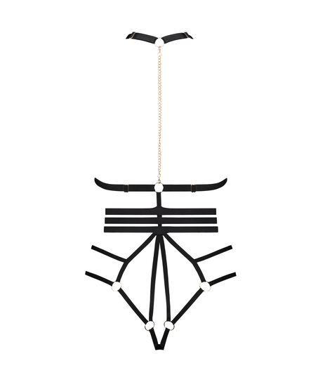 Body à entrejambe ouverte Dominatrix, Noir