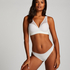 Soutien-gorge rembourré sans armatures en maille, Blanc