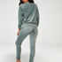 Jogger velours lurex maternity, Vert