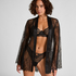 Kimono tout en dentelle, Noir