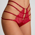Culotte brésilienne jambe et taille haute Noeki, Rouge