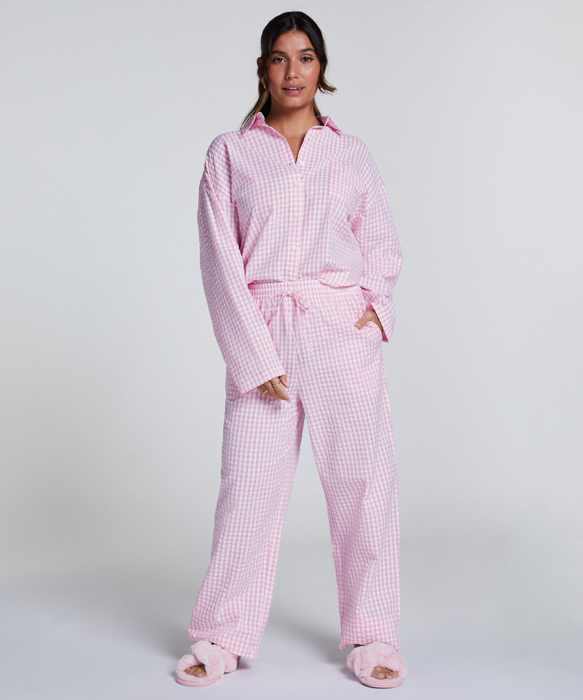 Pantalon de pyjama en Coton, Rose