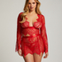 Top Allover Lace, Rouge