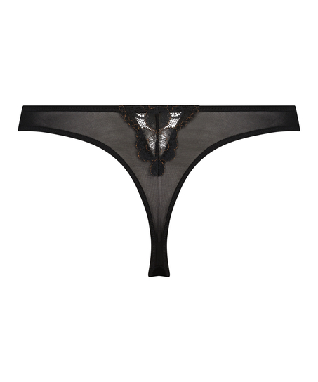 String taille haute Alessa, Noir
