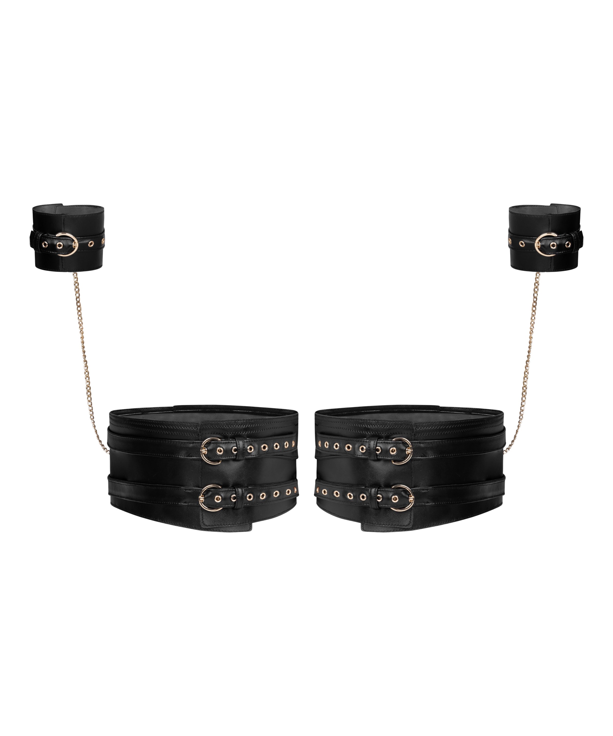 Menottes de jambes et de poignet, Noir, main