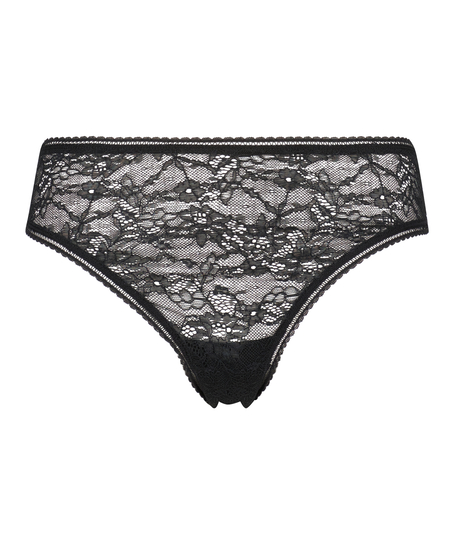 String taille haute Lyla, Noir
