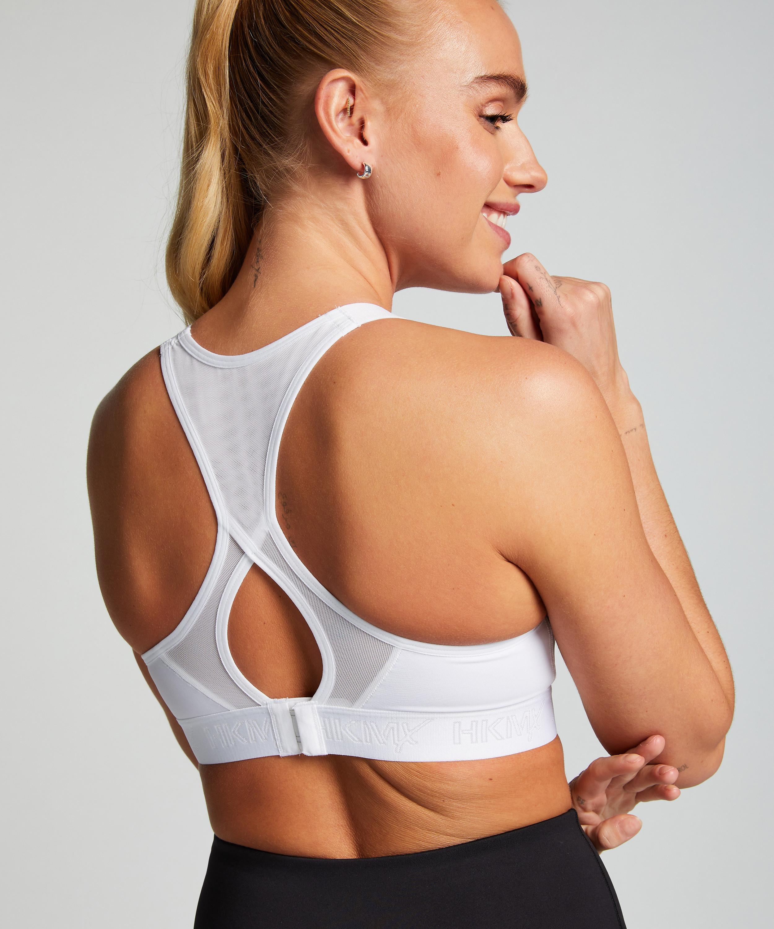 HKMX Soutien-gorge de sport The All Star Maintien niveau 2, Blanc, main