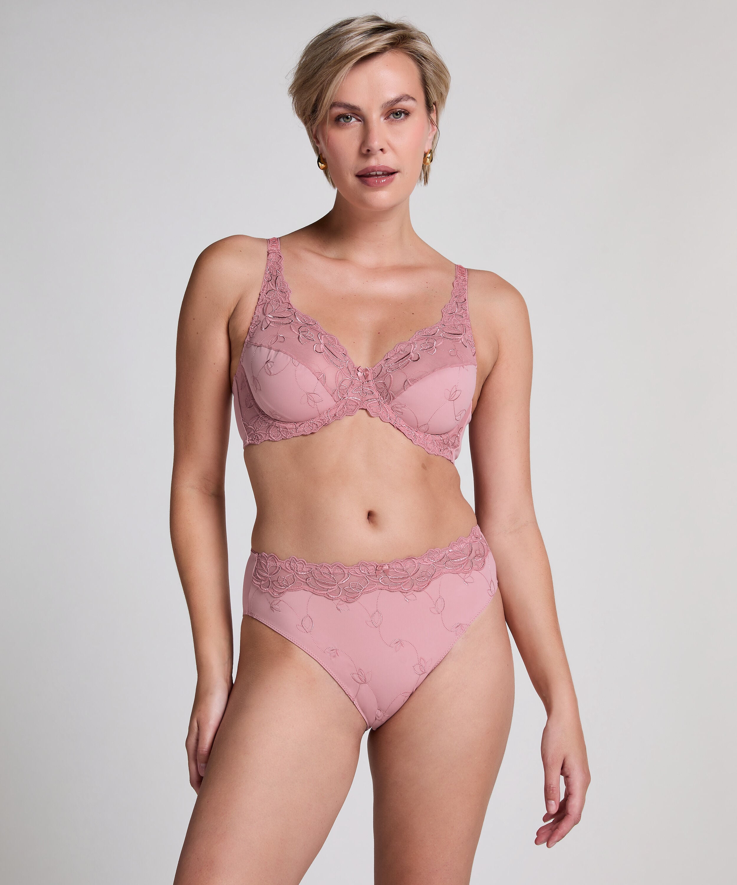 Culotte Diva Taille Haute, Rose