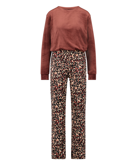 Ensemble de pyjama velours, marron