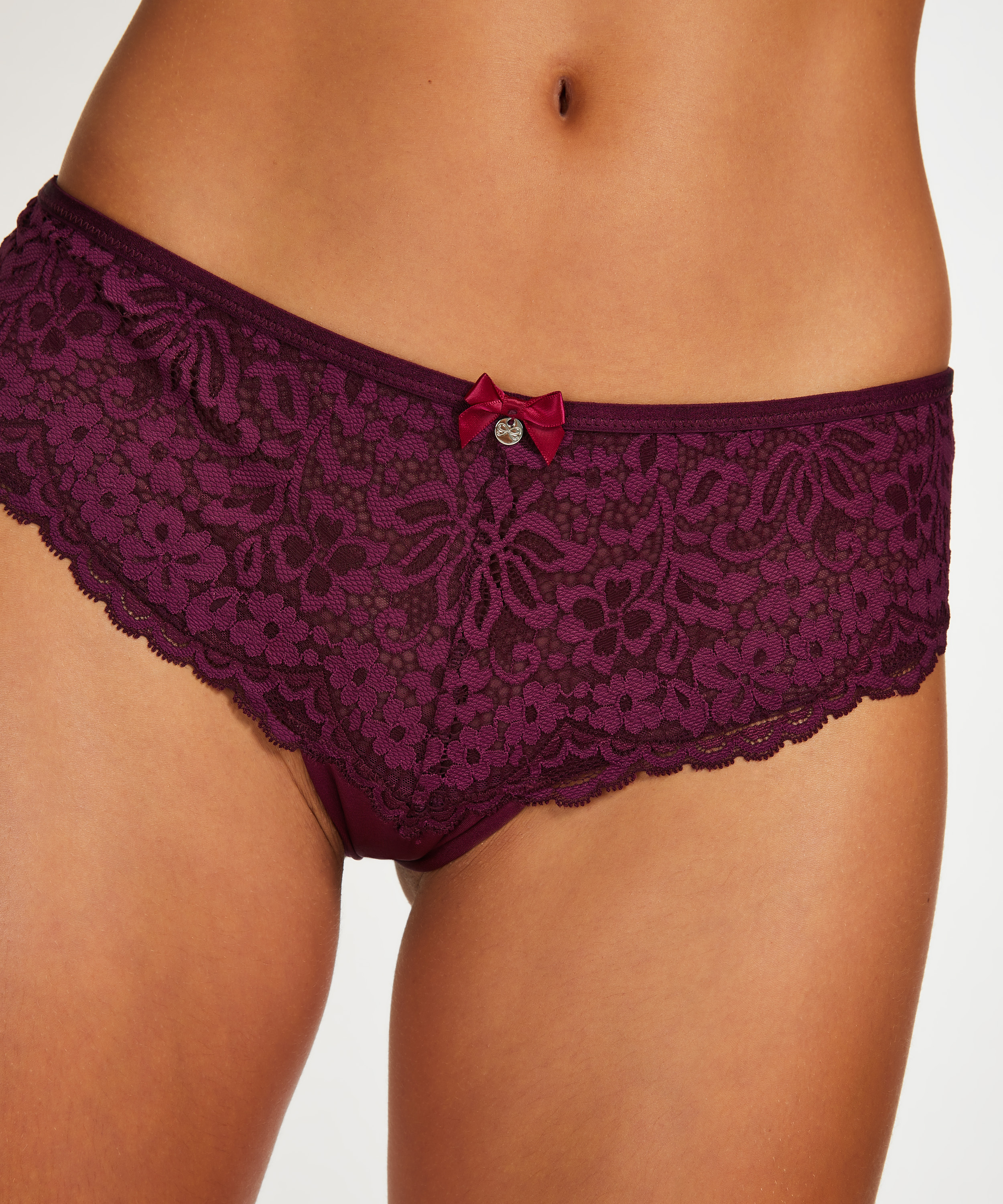 Slip brésilien Rose, Violet, main