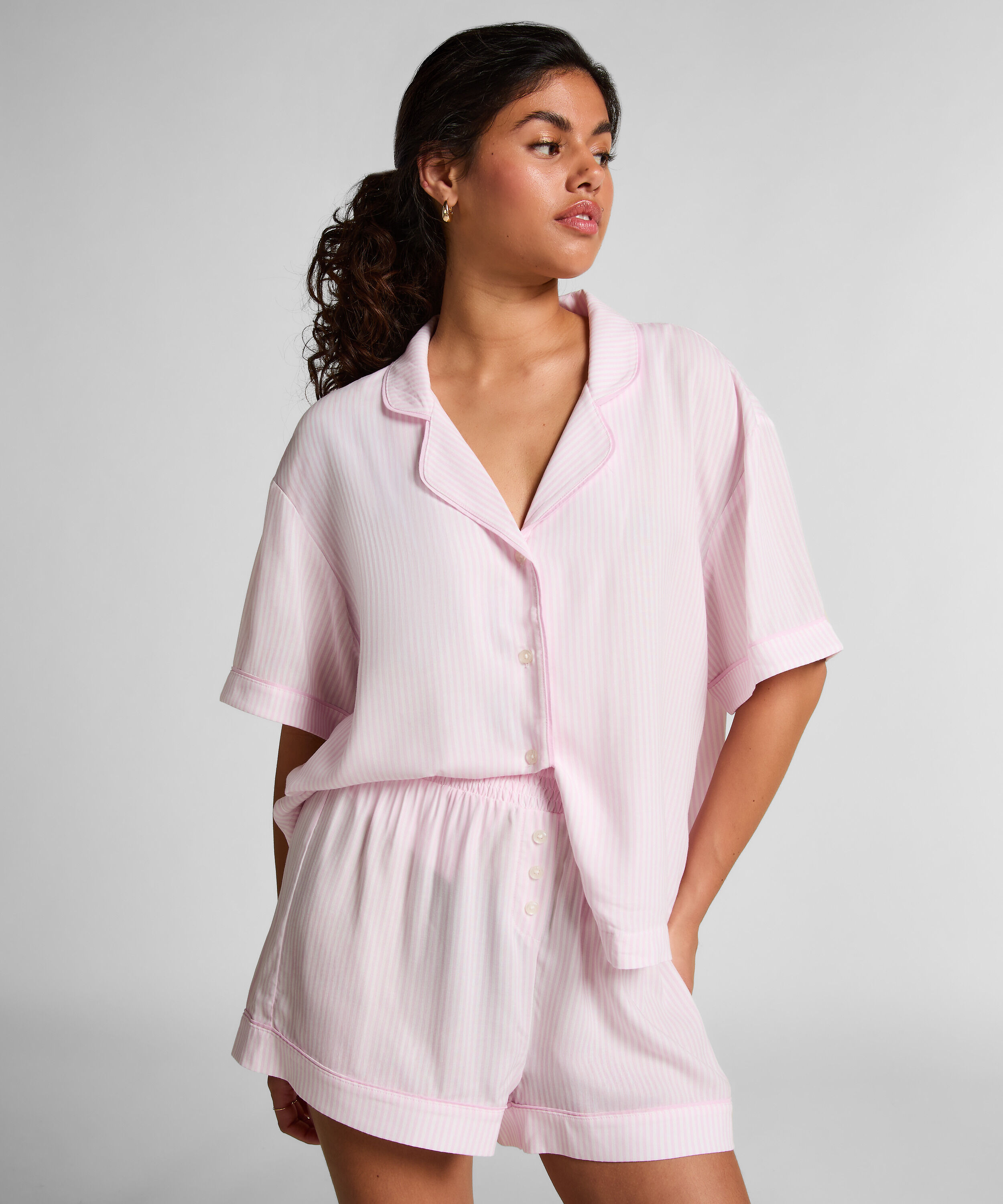 Short de pyjama tissé, Rose Short de pyjama tissé, Rose