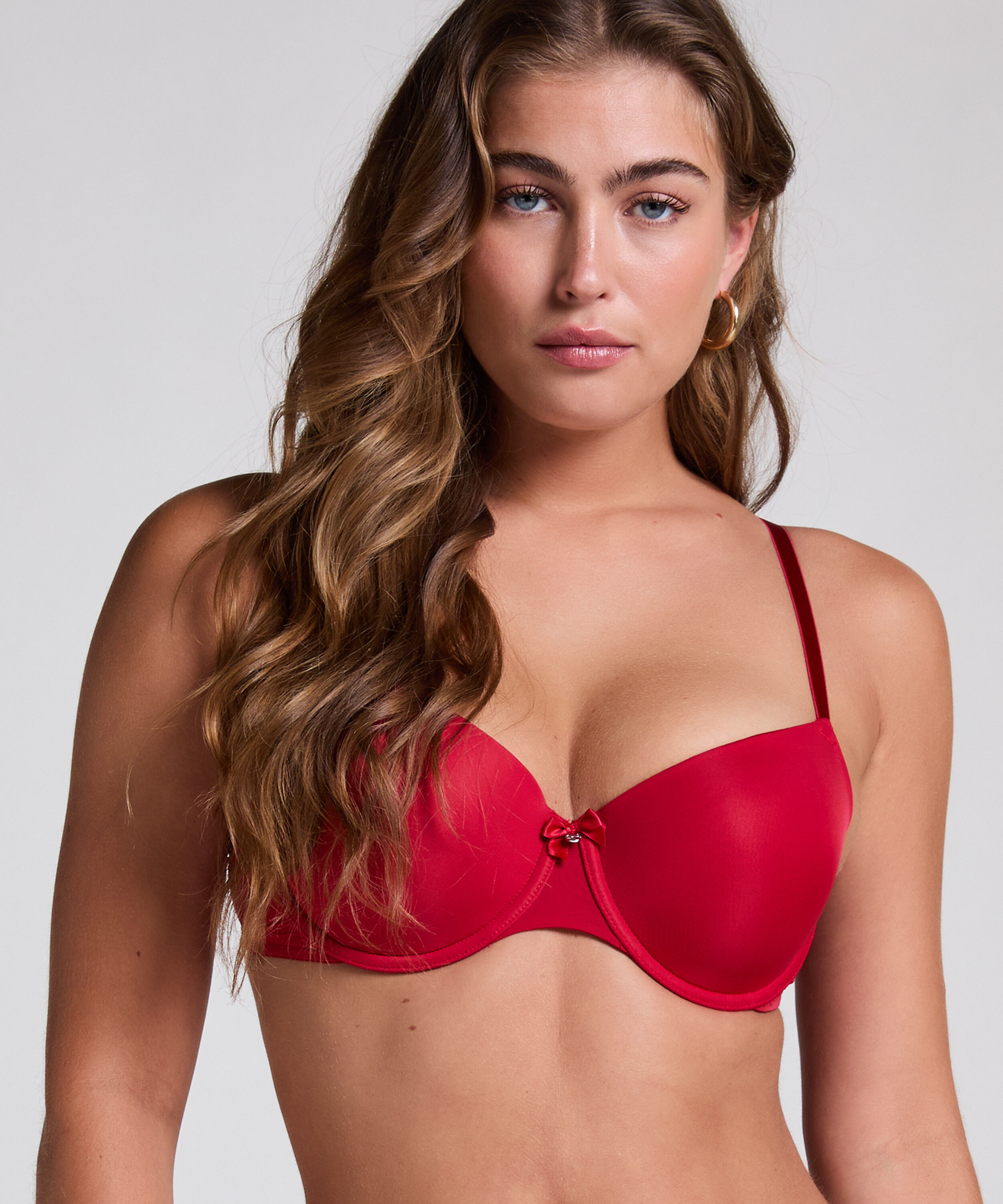 Soutien-gorge à armatures préformé Demi, Rouge